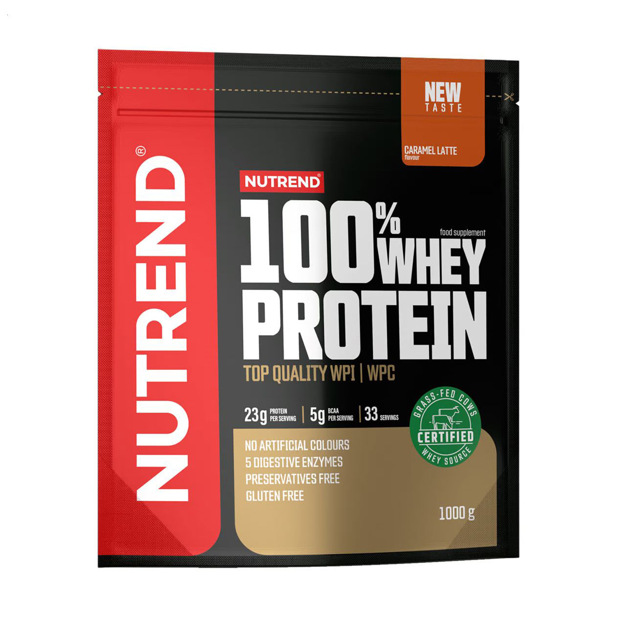 Протеїн Nutrend 100% Whey Protein Карамель латте, в порошку, 1 кг